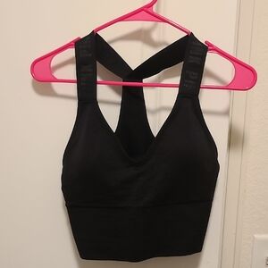 PINK Victoria's Secret Black Sports Bra with Racerback Design